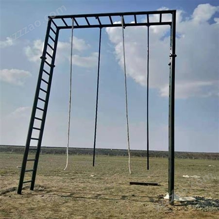 一套爬绳爬杆训练设施标准 7米攀登架尺寸参数