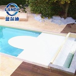遮盖伸缩游泳池 泳池自动卷盖 安全一键操作 尺寸可定制 豪华池专用 蓝尔迪